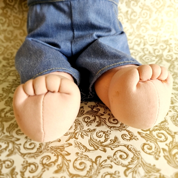 Signed Xavier Roberts Cabbage Patch Doll Missing Front Teeth Boy 18" Brown Hair - Picture 15 of 16